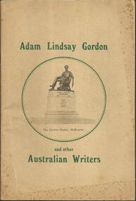 Book, Adam Lindsay Gordon and Other Australian Writers- J. Roy Stevens