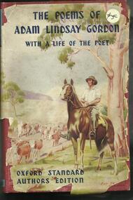 Book, The Poems of Adam Lindsay Gordon- With a Life of the Poet- Brown, Prior, Anderson.-1946