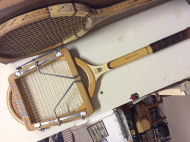 Tennis racquet and press, 1960’s