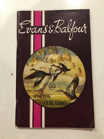 Evans and Balfour Gun, Rifle and ammunition Catelogues x 3, 1954, 1965, 1968