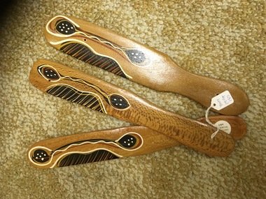 Indigenous Collection—  3 aboriginal Tapping Sticks, Not known