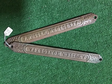 Name Plates x 2, J Mussen, Monegetta, 1800's