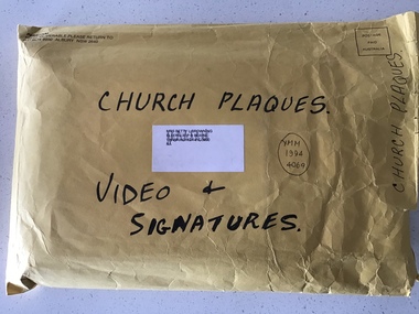 Attendance book and VHS/DVD recording, District Church Plaques unveiling 1994