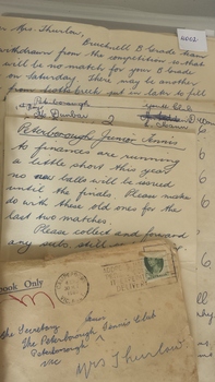 Picture of some items of correspondence