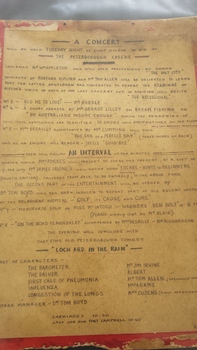 Photograph of hand made concert poster