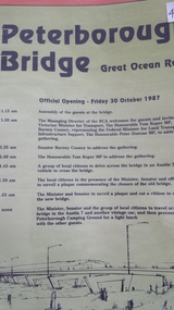 Pamphlet, Road Construction Authority, Peterborough Bridge, 1987