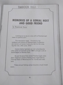 Article, Memories of a Genial Host and Good Friend