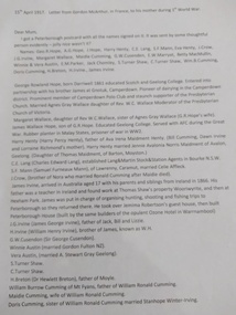 World War One transcribed letter