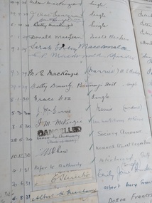 Page from the depositors book