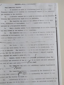 Article - Peterborough Hotel Co operative Proposal, Approx 1965 - 1966