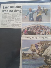 Article, Warrnambool Standard, Sandcastle competition newspaper article, 2005