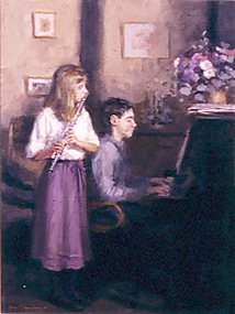 Painting: Brian ARMSTRONG, Brian E. Armstrong, Duet, 1978