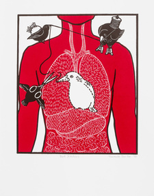 Print (lino): Mirranda BURTON, Bird Stitchers, 2010