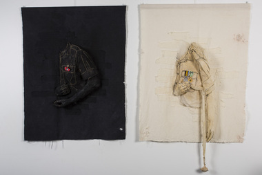 Mixed Media (textiles): Rosalie COGAN (b.1948 Vaght, Netherlands), Rosalie Cogan, War and Peace, 1987