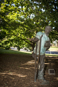 Public Art: Marcus SKIPPER (b.1950 Melb, Aus), Marcus Skipper, Alan Marshall (Location: Grounds of Eltham Library, Panther Place, Eltham), 1995