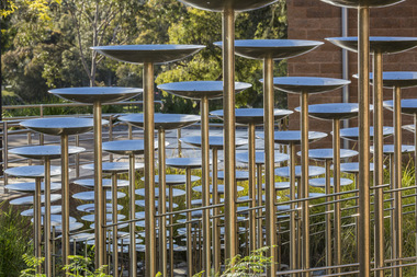 Public Art: Robert BAINES (b.1949, Melb, Aus), Robert Baines, Transaction (Location: entrance, Nillumbik Shire Council Offices, Civic Drive, Greensborough), 1994