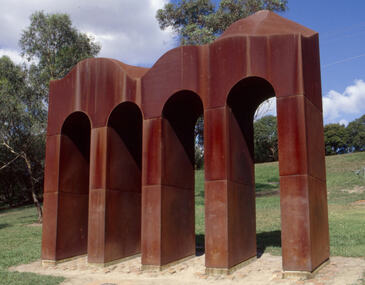 Public Art: Cliff BURTT, Classical Landscape, Location: Alistair Knox Park, Panther Place, Eltham