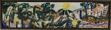 Ceramic painting: Daniel MOYNIHAN, Sun Landscape, 1964