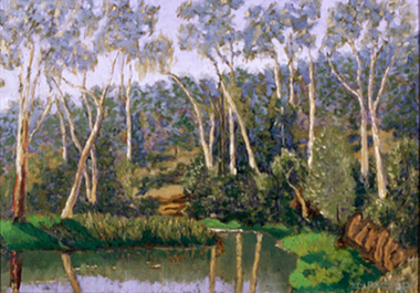 Painting: Eric Stephensen (b.1916), Silent Lagoon, 1966