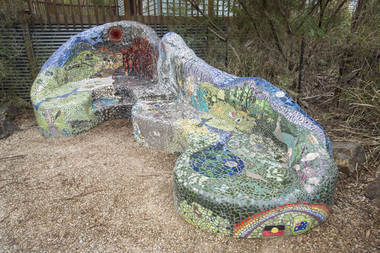 Public Art: Lasting Memories Mosaic GROUP, Lasting Memories Mosaic Seat (Location: St.Andrews Hall, 1 Proctor Street, St. Andrews), 2012