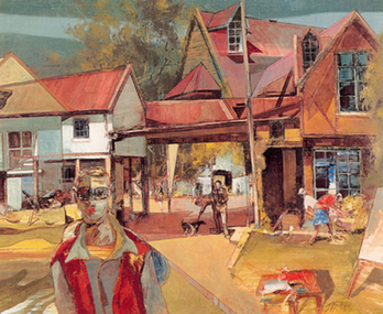 Reinis ZUSTERS (b.1918 Ukraine, arr.1950 Aus - d.1999 NSW Aus), Sunday Morning Montsalvat, 1979