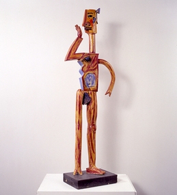 Sculpture: Guiseppe RANERI, Tangerine Woman with a Blue Ribbon