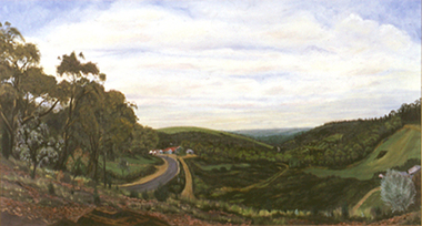 Painting: Barbara MUNRO, Evening at Research