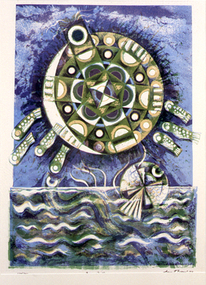Print (Lithograph): Leonard FRENCH (b.1928- d.2017 Melb AUS), Moon Turtle - The Bodford Terrace Suite