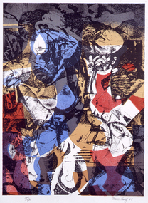 Print (lithograph): Franz KEMPF (b.1926 Melb, AUS), Reflections on Bashevis Singer I - The Bodford Terrace Suite