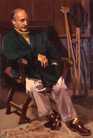 Painting: Alan MARTIN (b.1923 - d.1989 AUS), Portrait of Alan Marshall
