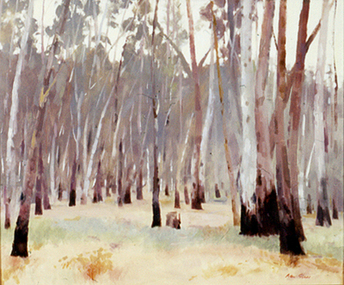 Painting: Peter GLASS (b.1917 - d.1997 AUS), The Quiet Forest (Murray Red Gums at Echuca), 1979