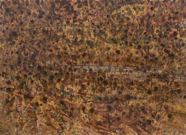 Painting: Lindsay EDWARDS (b.1991 - d.2007 Vic, AUS), Untitled (Central Australian Landscape with Waterhole)