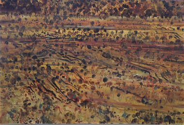 Painting: Lindsay EDWARDS (b.1991 - d.2007 Vic, AUS), Untitled (Central Australian Landscape)