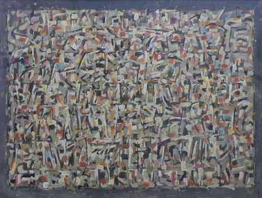 Painting: Lindsay EDWARDS (b.1991 - d.2007 Vic, AUS), Untitled (abstract painting with grey border)