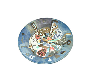 Ceramics (platter): Gus MCLAREN (b.1923 - d.2008 Vic, AUS), Platter
