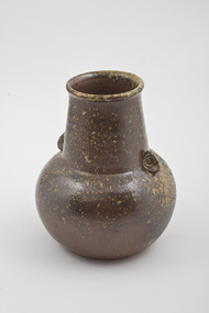 Pottery (vase): Geoffrey DAVIDSON, Cylindrical Vessel with Stamped Decoration