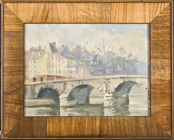 Painting: Peter GLASS (b.1917-d.1997 AUS), Le Pont Marie Winter Morning