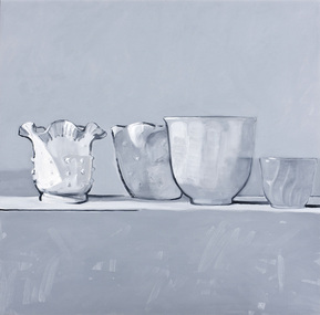 Painting: Isobel CLEMENT, Isobel Clement, Two Vases and Two Cups, 2008