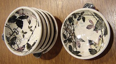 Pottery (ramekins): Neil DOUGLAS (b.1911 NZ–d.2003 AUS, emigrated to Australia 1912), A Walk in Winter