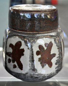 Pottery (Jar): Reg PRESTON (b.1917 Syd, NSW- d.2000 AUS), Ginger Jar (Chinese characters)