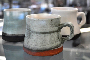 Pottery (mugs): Phyl DUNN, Three Mugs