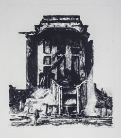 Print (drypoint): Rick AMOR (b.1948 Melbourne, AUS), Rick Amor, 'The Ruin' from 'The Baldessin & Friends' commemorative folio, 2016