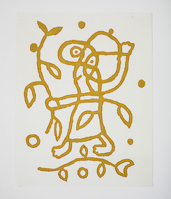 Print (etching): Michael LEUNIG (b.1945 Vic, AUS), Michael Leunig, ‘Pilgrim’ from 'The Baldessin & Friends' commemorative folio, 2016