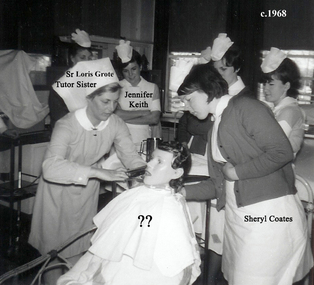 Lectures, tutor sister with nurses, c.1968, Ballarat Base Hospital