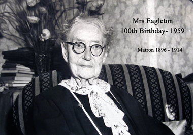 Mrs Eagleton, 1959, 100th  Birthday, previous Matron Ballarat Base Hospital
