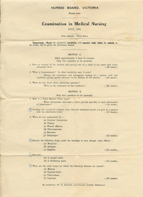 Nurses Board Medical Exam, July 1955