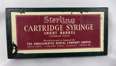 Cartridge Syringe, Short Barrel
