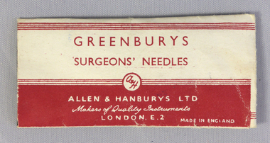 Greenburys Surgeons Needles, Carrell's Arterial, Half Circle, Size 20mm