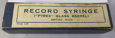 Record Syringe, Size 1cc, Boxed