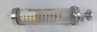 Syringe, Pyrex Glass, Size 20cc